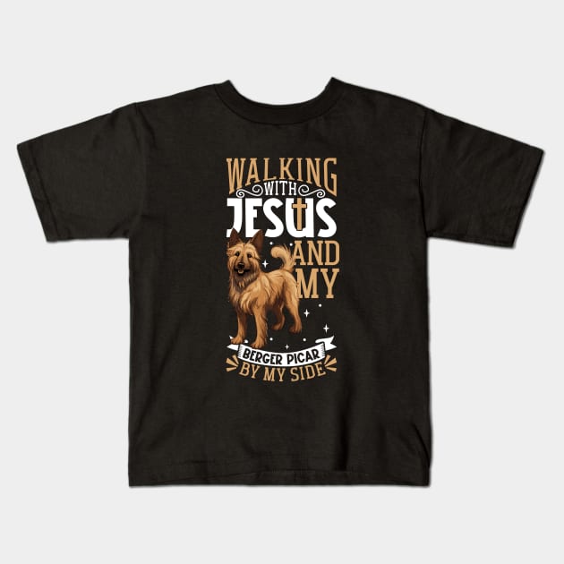 Jesus and dog - Berger Picar Kids T-Shirt by Modern Medieval Design